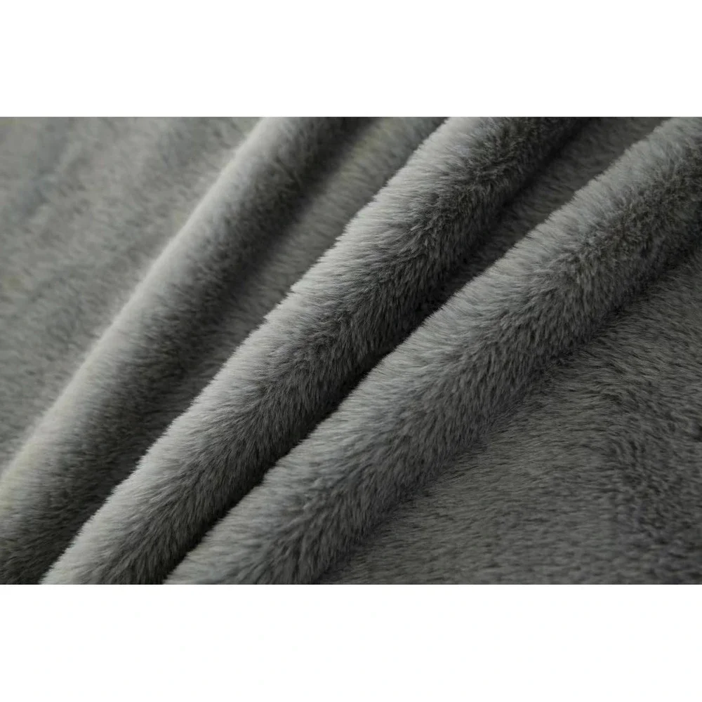 Super Soft Plush Throw Blanket 50 x 65‎ - Cozy, Lightweight, Warm, Gray-NWT